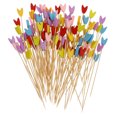 thumbnail image 4 of 100pcs Heart-shaped Bamboo Sticks Disposable Fruit Stick Mini Sushi Sticks, 4 of 8