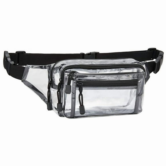 Stadium Approved Multi-purpose Waist Bag for Work,Travel & Sporting Event Transparent waist bag PVC outdoor sports waterproof chest bag with multiple compartments for portabilit