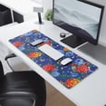 thumbnail image 2 of Long Mouse Pads for Desk,Pioneer Flower Floral Print Pattern Desk Mats on Top Of Desks, Desk Mouse Pad Extra Large with 3mm Non-Slip Base and Stitched Edge for Gaming,Office,Work,Home 31.5"x11.8", 2 of 6
