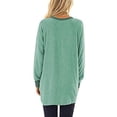 thumbnail image 3 of Womens Sweatshirt Fall Raglan Long Sleeve T Shirt Contrasting Colors Retro Pullover Tops Casual Loose Clothing, 3 of 6