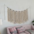 thumbnail image 3 of Tapiz de algodón con borlas para decoración del hogar., 3 of 5