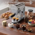 thumbnail image 3 of Coffee Maker, 20 Bar Espresso Machine with Milk Frother & Cold Brew,Compact Coffee Latte Machine for Home, 1250W, Steel Design, 3 of 6