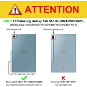 Fintie Case for Samsung Galaxy Tab S6 Lite 10.4(2024/2020/2022) with S Pen Holder, Multi-Angle Viewing Soft TPU Back Cover with Pocket Auto Wake/Sleep, Purple