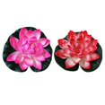 thumbnail image 2 of 2PCS 18cm Artificial Floating Water Lily EVA Lotus Flower Pond Decoration Without Battery (Random Color), 2 of 2