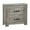 Gray, variant on Wooden Nightstand with Two Drawers and Metal Bar Handles Gray - Saltoro Sherpi