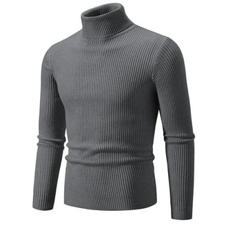 Dxzfnsa Pullover Sweaters for Men Men's Mock Turtleneck Long