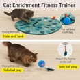 thumbnail image 2 of Alfombra de juego interactiva para gatos con bolas de movimiento y luces LED, 2 of 6