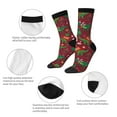 thumbnail image 3 of KLL Dinosaur Christmas Happy New Year Print Cool Socks Men's Women's Crew Socks Funny Crazy Novelty Stockings, 3 of 6