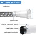 thumbnail image 4 of QINGYUN 1Pcs Shower Curtain Rod 45 to 75 Inch White Shower Curtain Rod No Drilling Adjustable Tension Curtain Rod for Windows Pressure Spring Curtain Rod for Doorway,Kitchen, 4 of 7