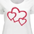 thumbnail image 4 of Inktastic Three Red Hearts Women's Plus Size T-Shirt, 4 of 5