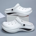 thumbnail image 5 of Unisex Garden Clogs, Womens and Mens on Shoes, Comfortable Quick Dry Lightweight Sandals for Beach Casual, Indoor and Outdoor(White,8.5), 5 of 7