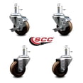 thumbnail image 2 of 3 High Temp Phenolic Wheel Swivel 7/16 Inch Grip Ring Stem Caster Set 2 Brakes, 2 of 2