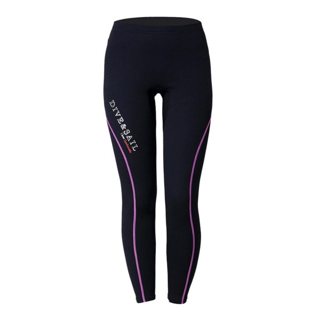 Pantalones de de Neopreno para Hombres Y Mujeres Profesionales, Mallas de Neopreno de 1,5mm para Entrenamiento, Natación, Surf, Piragüismo, , Púrpura para las mujeres, L L DYNWAVEMX Pantalones de buceo