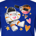 thumbnail image 4 of Inktastic Astronaut Valentine Outer Space Hearts Long Sleeve Youth T-Shirt, 4 of 5