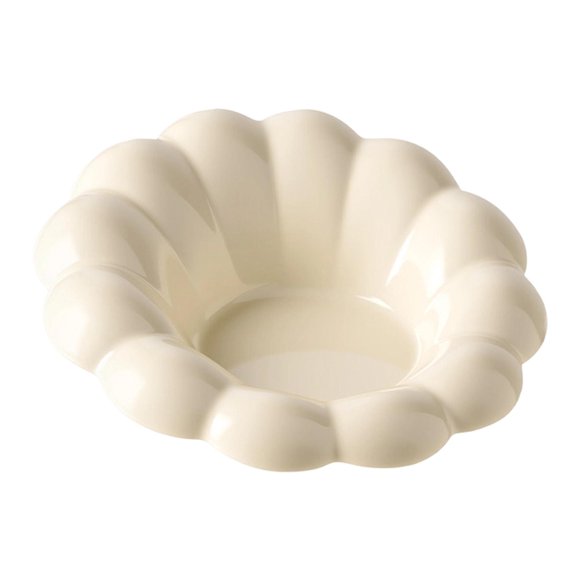Bandeja decorativa de cerámica, soporte para perfumes y joyas, cuenco para servir, bandeja para servir relojes. Beige