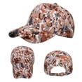 thumbnail image 2 of MEICHEN Brown Women's Baseball Caps, Color Block Baseball Cap Casual Trend Visor Hat Outdoor Sun Hat,Print Women's Accessories Baseball Caps, 2 of 7