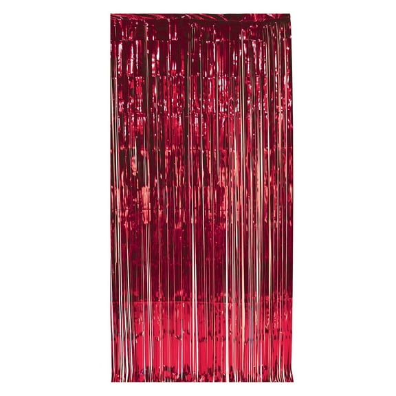 Beistle 1-Ply Fire Resistant Gleam 'N Curtain red (Case of 6)