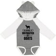 thumbnail image 3 of Inktastic Easily Distracted by Goats Boys or Girls Long Sleeve Baby Bodysuit, 3 of 5