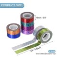 thumbnail image 2 of Uxcell 6 Rolls Holographic Tape Decorative Tape 0.6 Inch x 5.5 Yards, Green, 2 of 6