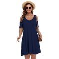 thumbnail image 4 of VEPKUL Women's Plus Size Dresses Casual A Line Flowy Swing Loose Dress with Pockets NavyBlue_1X, 4 of 10