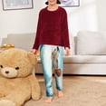 thumbnail image 6 of Susaid dog surfing on surfboard Print Teen Pajama Pants, Soft Long Sleep Bottoms with Elastic Waist and 2 Pockets, for Ages 5-16-Large, 6 of 6