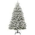 thumbnail image 4 of vidaXL Artificial Hinged Christmas Tree 300 LEDs & Flocked Snow 82.7", 4 of 9