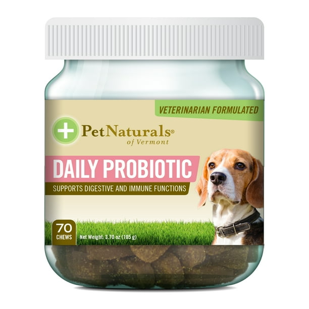 Pet Naturals of Vermont Daily Probiotic for Dogs, Digestive Health Supplement, 70 BiteSized