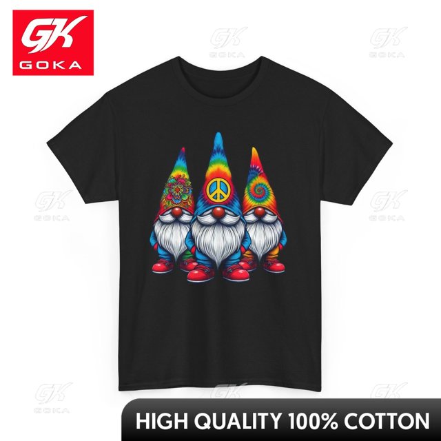 Camisetas con estampado de gnomos Hippie ropa para hombre novedad en camisetas y camisetas de algodón para mujer Camiseta estampada Y2K ropa bonita y divertida
