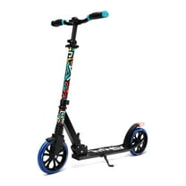 SereneLife Folding Kick Scooter w/ Big Wheels for Adults and Kids, Graffiti