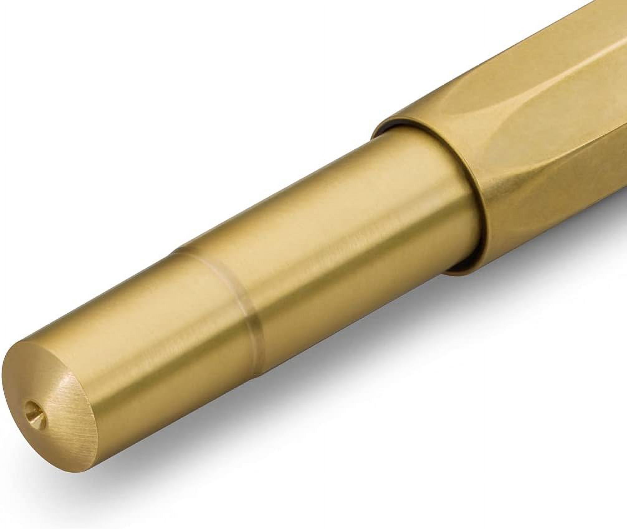 Kaweco Brass Sport Gel/Ballpoint Pen Including 0.7 mm Rollerball Pen Refill for Left Handed and Right-Handed in Classic Design with Ceramic Ball I Gel Rollerball 13.5 cm
