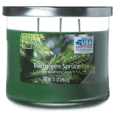Mainstays Evergreen Spruce Chrome Lid Jar 14oz