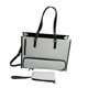 thumbnail image 1 of Bolso de mano para mujer, bandolera, de piel sintética, de gran capacidad, con bolsillo para ordenador Blanco, 1 of 9
