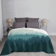 thumbnail image 4 of XMXT Flannel Throw Blanket for Couch, Warm Misty Forest Illustration Bed Sofa Decor Blankets for Home Bedroom, 80 x 60 inches, 4 of 8