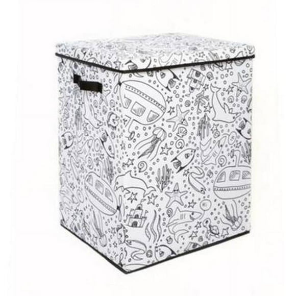 Baum 21A349UE Kids Coloring Hamper with Lid with Includes Washable Markers, Under Sea Print - Pack of 4