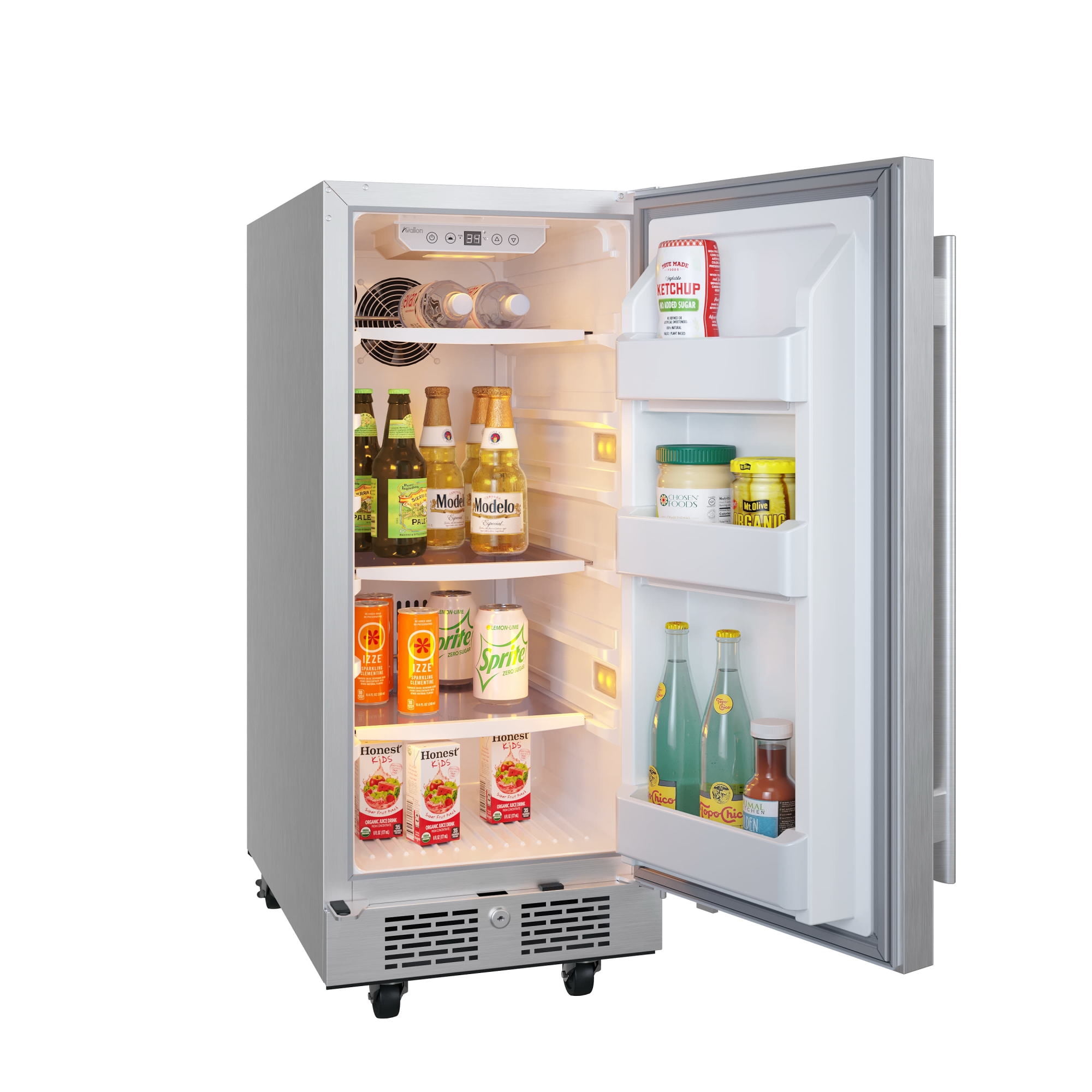 Avallon Afr152odrh 15" Wide 3.3 Cu. Ft. Outdoor Compact Refrigerator - Stainless Steel