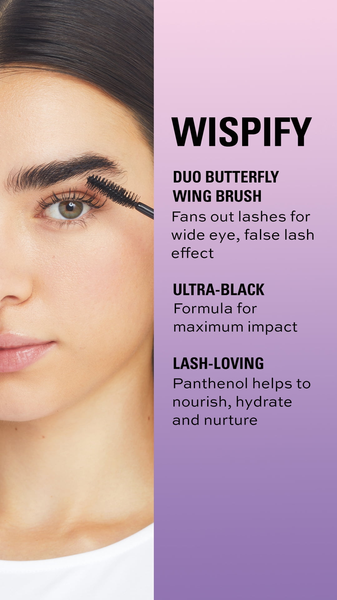 Revolution Wispify False Lash Mascara, Wispy Volume, Ultra Black