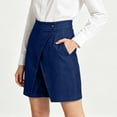 thumbnail image 4 of Bosfbaoi Women's Denim Skort Wrap Design Shorts Summer Button Waistband Streetwear Shorts, 4 of 9