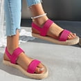 thumbnail image 6 of IUJSOY Womens Sandals Casual Flats Elastic Strap Braided Beach Shoes Lightweight Summer Shoes, 6 of 8