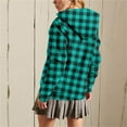 thumbnail image 4 of FDGIU Women's Plaid Flannel Shacket - Plus Size Fleece Lined Hooded Coat, Long Sleeve Button-Down Shirt Jacket, Oversized Flannel Hoodie, Warm Winter Zip-Up Coat, 4 of 6