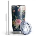 thumbnail image 2 of 20 Oz Pioneer Flower Coffee Tumbler Double Wall Insulated Stainless Steel Water Bottle | Metal Reusable Thermoses Flask with Cup Cap | Leak & Sweat Proof with Anti-Dust Lid, 2 of 7