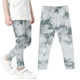 thumbnail image 4 of Odeerbi 3-8 Years Kids Girls Tie-Dye Leggings Stretchy Tights Compression Pants Summer High Waist Soft Pantyhose, 4 of 4