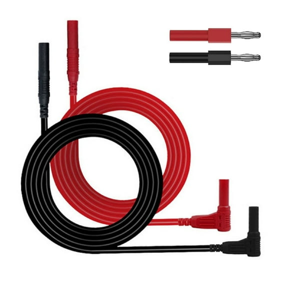 Pack of 4 Test Leads Extension 4MM Banana Connector Test Cables for Multimeter