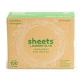 thumbnail image 2 of Sheets Laundry Club - All In One Laundry Kit.- Lightweight & Mess Free - Enjoy 50 Fast Dissolving Fresh Linen Laundry Sheets, 1- 8oz Sandbar Scent Booster Tube, 40 Plant Based Vitality Dryer Sheets, 2 of 9
