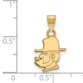 thumbnail image 2 of 14k Yellow Gold LogoArt Appalachian State University Mountaineer Small Pendant Charm, 2 of 2