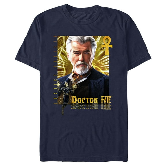 Men's Black Adam Doctor's Orders  Graphic Tee Navy Blue Medium