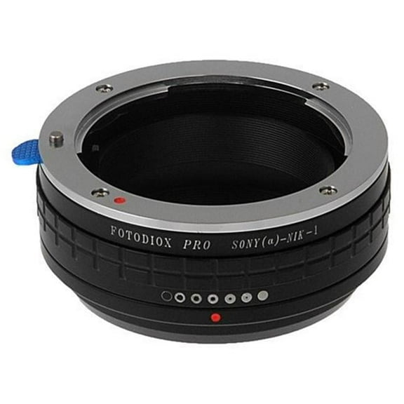 Fotodiox SnyA-N1-P Fotodiox Pro Lens Mount Adapter - Sony Alpha A-Mount DSLR Lens To Nikon 1-Series Mirrorless Body with Built in Aperture Control Dial