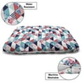thumbnail image 3 of Flamingo Pet Bed, Horizontal Triangles Geometrical Frames with Exotic Beach Elements Mosaic Design, Resistant Pad for Dogs and Cats Cushion with Removable Cover, 24" x 39", Multicolor, by Ambesonne, 3 of 4