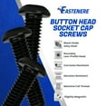 thumbnail image 3 of Fastenere Button Head Socket Cap Screws - 5/16-24 x 7/8" (25-Pcs) Alloy Steel, Fully Threaded, Fine Black Oxide Finish, Corrosion-Resistant, Machine Thread, Easy to Install w/ Allen Hex Drive, 3 of 4