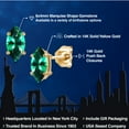 thumbnail image 2 of Gem Stone King 14K Yellow Gold Rainforest Topaz Doble Notch Stud Earrings for Women Men | 1.20 Cttw | Gemstone November Birthstone | Marquise 8X4MM, 2 of 6
