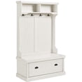 thumbnail image 1 of Crosley Furniture CF6020-WH Seaside Corner Hall Tree Distressed, White, 1 of 8